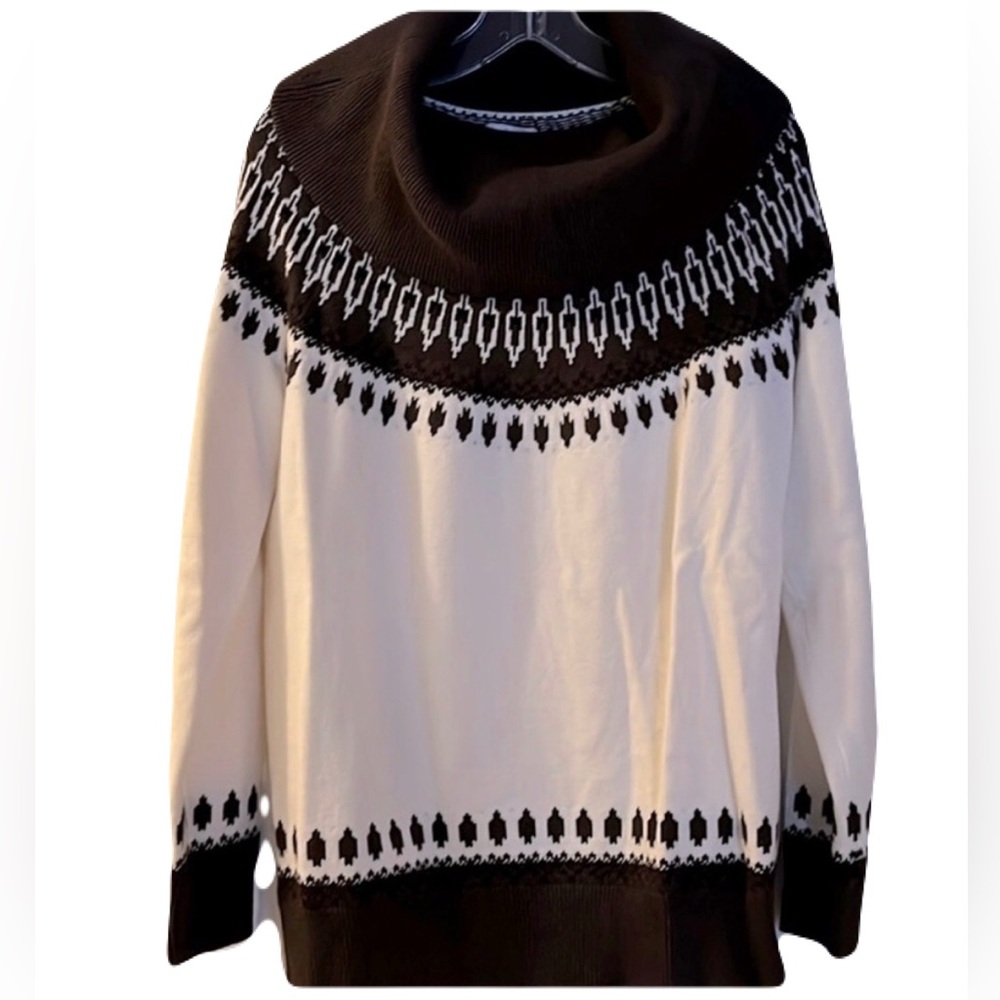 NWOT L.L. Bean Signature Fair Isle Cowl Neck Sweater